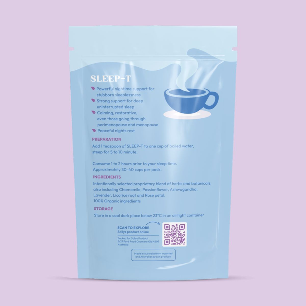 SLEEP-T — The Ultimate sleep tea blend- Relaxes and puts you to sleep Naturally