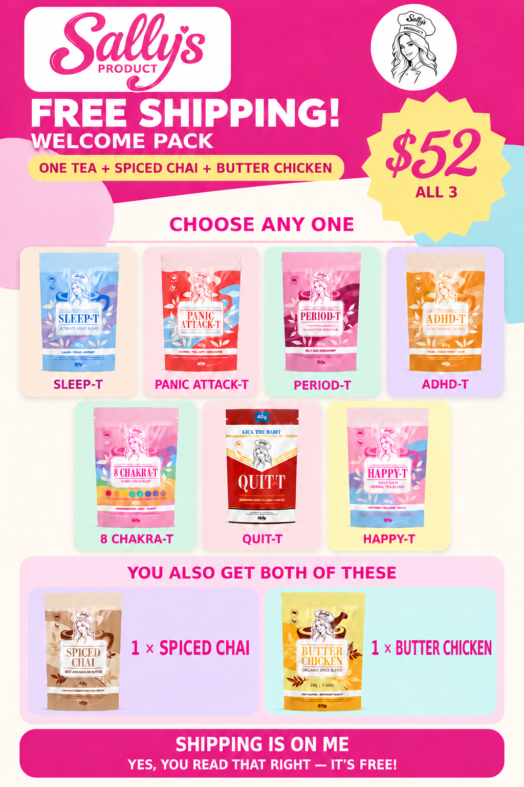 Sallys Welcome pack
